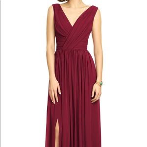 Burgundy chiffon gown